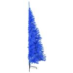 Kunstkerstboom met standaard, 240 cm hoog, kerstdecoratie, kunstboom, hoge kunstkerstboom, kerstboom, PVC en staal, blauw