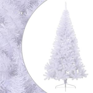 Kunstkerstboom met standaard, 240 cm hoog, kerstdecoratie, kunstboom, hoge kunstboom, kerstboom, kerstboom, PVC en staal, wit