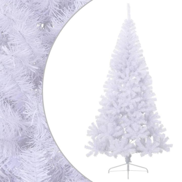 Kunstkerstboom met standaard, 240 cm hoog, kerstdecoratie, kunstboom, hoge kunstboom, kerstboom, kerstboom, PVC en staal, wit