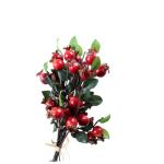 4 Stück Weihnachtsdekorationen Künstliche Beeren Weihnachtsschmuck Winterbeflockte Plektren Gefälschte Obst Wohnkultur Girlandendekor Blumenkorb Dekoration Hagebutten Ländlich