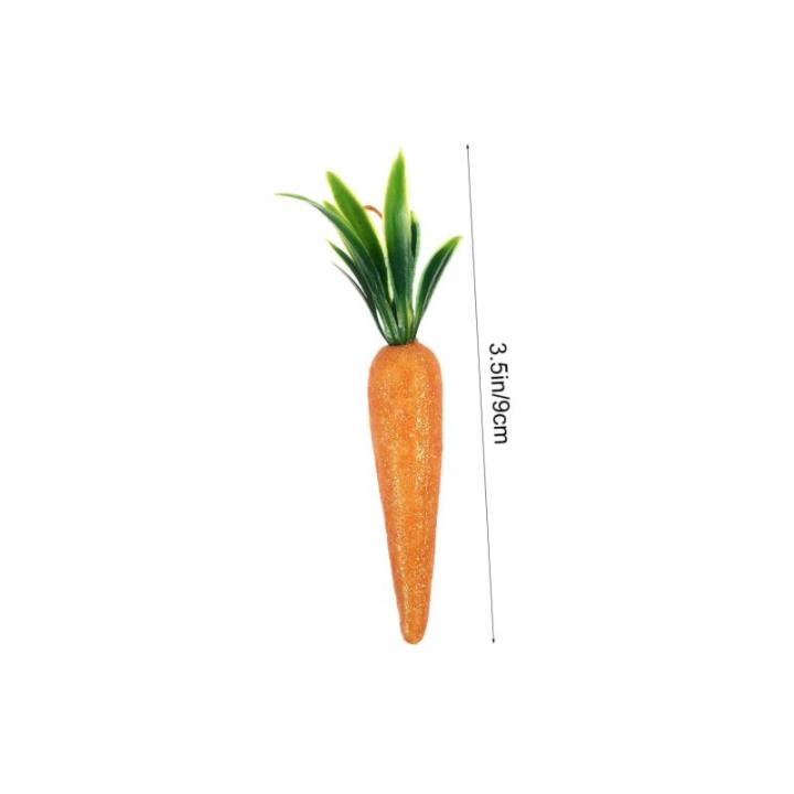 1 Satz Karotten-Ornament Falsches Karottendekor Exquisite Partydekoration Miniaturdekoration Easter Decoration Ozdoby Wielkanocne Karotten-dekor Kreative Ostergeschenke Schaum 12st
