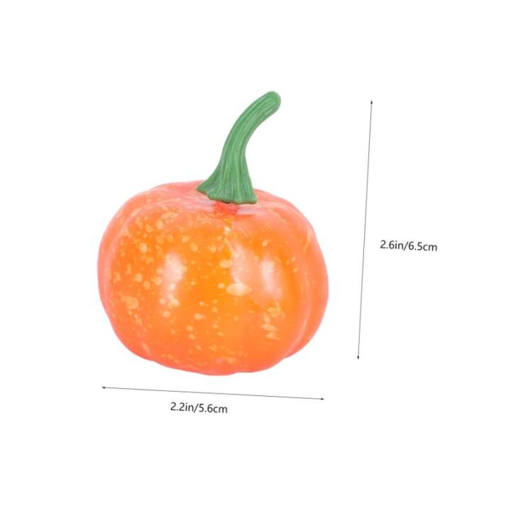 8 Sätze Künstlicher Kürbis Mini-kürbis-Requisiten Halloween-Kranz Halloween Kürbis Halloween Pumpkin Nachgeahmte Kürbisstütze Naturgetreues Kürbisdekor Plastik Yellow 10 St