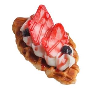 Fake Kuchen künstliche Kuchen 8 Stücke Gefälschte Waffel Kuchen Lebensmittel Modell Simulation Realistische Nachahmung Faux Waffel Replik Gebäck Realistisches Essen(A)