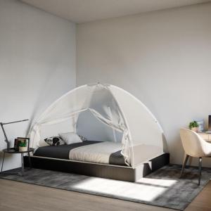 Moskitonetz mit Türen Mongolei 220 Netz 200x120x130 cm schwarz
