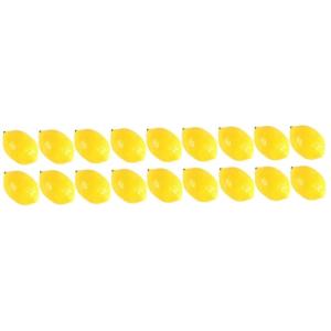 18 STK Mini-Zitronenimitat Miniaturen Obstladen-Zitronen-Dekor partydekorationen Mini-Spielzeug künstliche Zitronen bastelzeug Zitrone schmückt Zitronenornament PVC Yellow