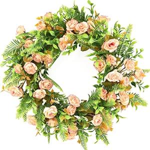 Daisy Rose Blume Kranz Handgemachte Künstliche Blumen Girlande für Front Tür Wand Hochzeit Party Home Dekoration