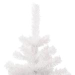 Spiral-Weihnachtsbaum mit Beleuchtung und Ständer Weiß 150 cm Christbaum Dekobaum Kunstbaum mit Ständer Tannenbaum Weihnachten Künstlicher Weihnachtsbaum für Weihnachtsdeko