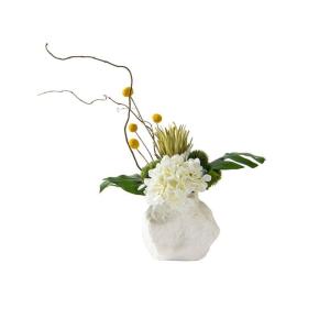 Kunstblumen Vintage-Blumenarrangements – hochsimulierte künstliche Blumen in handgefertigter Keramikvase, elegant für Wohnzimmer für jeden Anlass