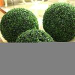 Grüner Kunststoff-Pflanzenkugel, Dekoration für Zuhause, Outdoor, Hochzeit, Party, Dekoration, Pflanzen, Grasball, 10 cm bis 40 cm (25 cm)