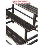 3-stufiger Metall-Pflanzständer, Pflanzenleiter Für Den Außenbereich, Robustes Blumentopf-Lagerregal Für Schlafzimmer, Balkon, Büro, Garten (100cm/39in)