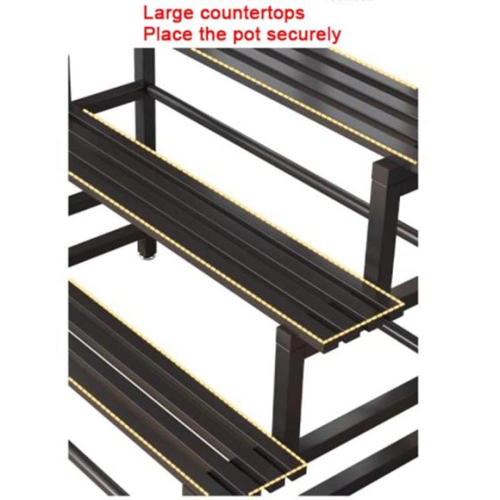 3-stufiger Metall-Pflanzständer, Pflanzenleiter Für Den Außenbereich, Robustes Blumentopf-Lagerregal Für Schlafzimmer, Balkon, Büro, Garten (120cm/47in)