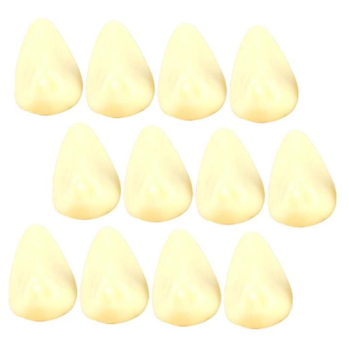 3 Sätze 3 Sets Künstlicher Knoblauch Küchendekoration Gemüse Display Requisiten Knoblauchflocken Dekor Gefälschtes Gemüsemodell Gefälschtes Gemüse Simuliertes 12 Stück * 3