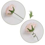 Kunstbloemen, rozen, 25 stuks, kunstrozen met stelen, kunstbloemen, rozen voor bruiloft, thuis, feest, babyshower, Valentijnsdag, decoratie, blush