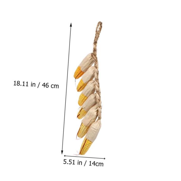 1 Satz Simulierte Hängende Maisspieße Gefälschte Äpfel Gefälschte Maisverzierung Dekorative Gemüsehängedeko Lebensähnliches Maisdesign Gefälschter Maisspieß Mais-Ornament
