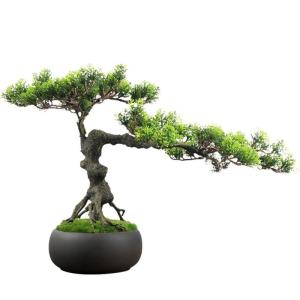 Künstlicher Bonsai-Baum Künstlicher Bonsai-Baum, künstliche Pflanze, Topfbaum, künstliche Pflanzen, künstliche Bonsai-Kiefer, künstliche Bonsai-Pflanzen for Zuhause, Büro, D