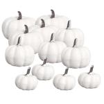 12 stuks realistische witte pompoenen van de herfstpompoenoogst voor huis tuin decoratie