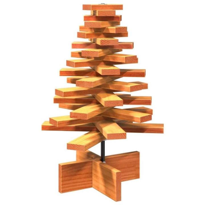 Weihnachtsbaum, Tannenbaum Holz zum Schmücken, Christbaum Holzbaum DIY Weihnachten Dekoration, Dekobaum Weihnachtsdeko, Wachsbraun 60cm Massivholz Kiefer