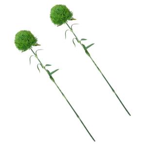 2St künstliche Pflanzenballverzierung dekorative Kunstpflanzen Simulation Formschnittpflanze Buchsbaum Kugel zimmerpflanzen Kunstpflanzen drinnen Zweige für Vase Weich-PVC Green
