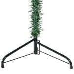 Kunstkerstboom, groen, 180 cm hoog, pvc-materiaal, halve kerstboom, ruimtebesparend, voor binnen en buiten, economische kerstdecoratie, feestelijke dagen