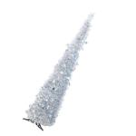 Weihnachtsbaum, PVC-Stern-Glitzer, Festliche, Faltbare Weihnachtsbaum-Figur, Dekoration für Zuhause, Hotel (Silver)