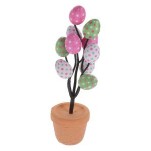 Ceramic Ornaments Osterei, Topfpflanze, Osterei, Bonsai-Statue, Osterdekoration, künstliche Eier, Tischbaum, Desktop, Ostern, Bonsai-Ornament, Mittelstück, Dekoration, Ei, Deskto