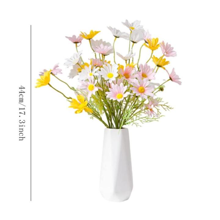 Kunstblumen Künstliche kleine Gänseblümchen-Blumen, Faux Gänseblümchen-Blumenstrauß-Arrangements für Zuhause, Partyraum, Blumendekoration, Foto-Requisiten für jeden Anlass
