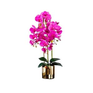 Kunstblumen Künstliche Orchideen-Dekoration – künstliche Topf-Mittelstücke, Elegante Orchideen-Blumen, Garten, Balkon, Hausdekoration für jeden Anlass