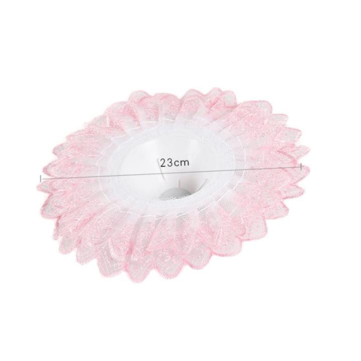 6 STK Blumenhalter Mit Spitzenkragen Mädchen Weiße Handschuhe Weißes Dekor Blumenstraußhalter Selber Machen Mini-pferdefiguren Blumen- Braut Spitzenkleid Rosa Ausschnitt