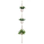 Handgemaakte Macramé Bedrijfshanger Bloem / Pot Hanger Pot Vak voor Wanddecoratie Count/Tuin Pothouder voor Planten (Kleur: DTC1021)