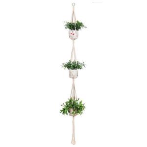 Handgemaakte Macramé Bedrijfshanger Bloem / Pot Hanger Pot Vak voor Wanddecoratie Count/Tuin Pothouder voor Planten (Kleur: DTC1021)