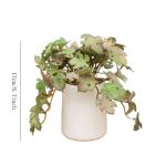 Kunstblumen Künstliche Pflanzen, kleine Kunstpflanzen, grünes Gras, Büro, Heimdekoration, 5 Verschiedene Pflanzen, Kunstpflanzen im Topf, 17 cm für jeden Anlass