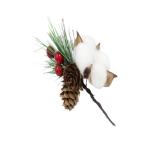 Künstliche Tannenzapfen für Weihnachten, Tannenzapfen, immergrüne Weihnachtsdekoration, Weihnachtsblumen-Picker für Hochzeit, Party, DIY, Weihnachtsbaum-Dekoration (Form D)