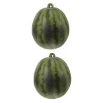 2 Stück Modell Wassermelone Fotografie Requisiten Obst Modell Requisite Künstliche Wassermelone Modell Dekor Obst Shop Simulierte Frucht Verzierung Wassermelone Ornament