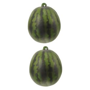 2 Stück Modell Wassermelone Fotografie Requisiten Obst Modell Requisite Künstliche Wassermelone Modell Dekor Obst Shop Simulierte Frucht Verzierung Wassermelone Ornament