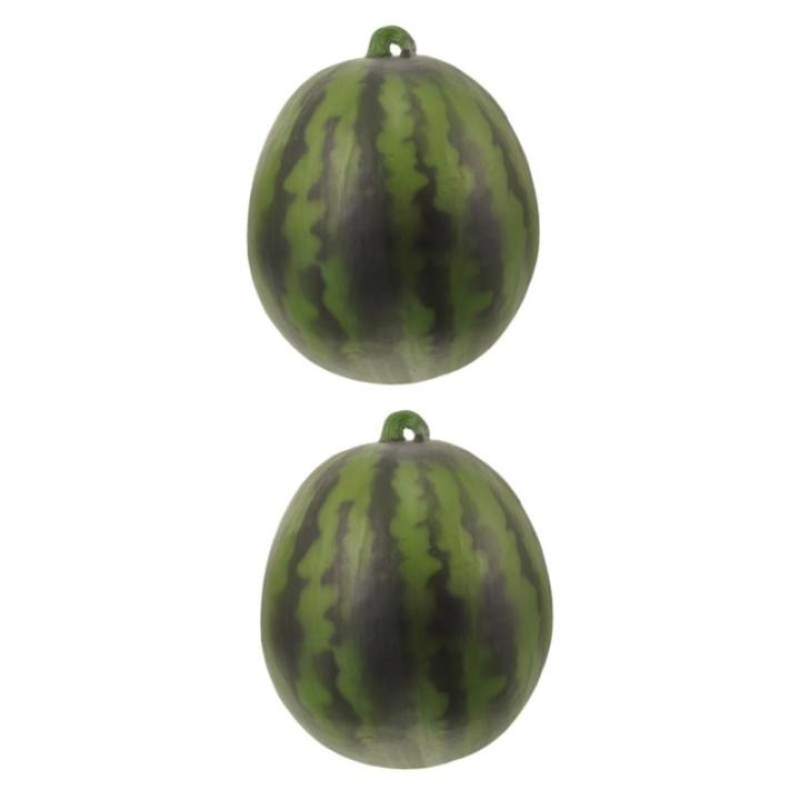 2 Stück Modell Wassermelone Fotografie Requisiten Obst Modell Requisite Künstliche Wassermelone Modell Dekor Obst Shop Simulierte Frucht Verzierung Wassermelone Ornament