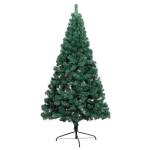 Künstlicher Halb-Weihnachtsbaum Beleuchtung Kugeln Grün 180 cmGrün und Rose