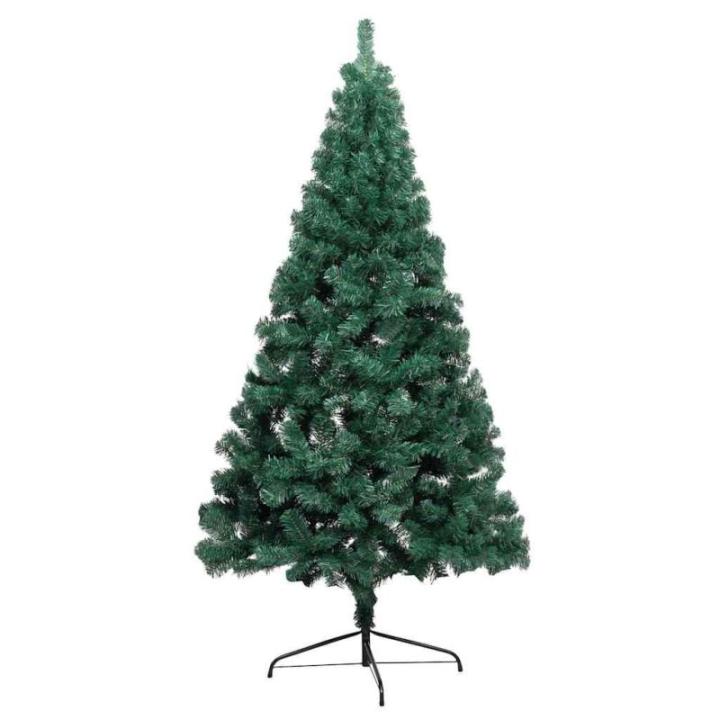 Künstlicher Halb-Weihnachtsbaum Beleuchtung Kugeln Grün 180 cmGrün und Rose
