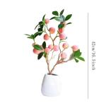 Kunstblumen Künstlicher Granatapfel, Pfirsich, Mandarinenbaum, Pflanzendekoration, Bonsai, Fensterbank, Dekoration, Hof, simulierte Pflanzen, Bonsai für Zuhause für jeden Anlass