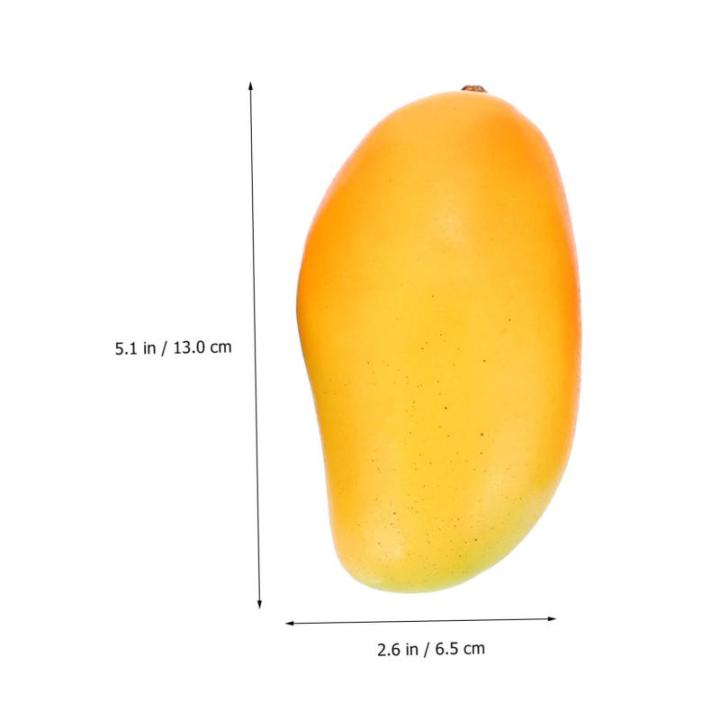 1 Satz Simulation Mango-Modell Spielsachen Toy Fruchtspielzeug Schaum Mangos Gefälschte Fruchtmodelle Dekorative Künstliche Mango-Requisiten Fotografie-Requisiten Poly-Drache 3st