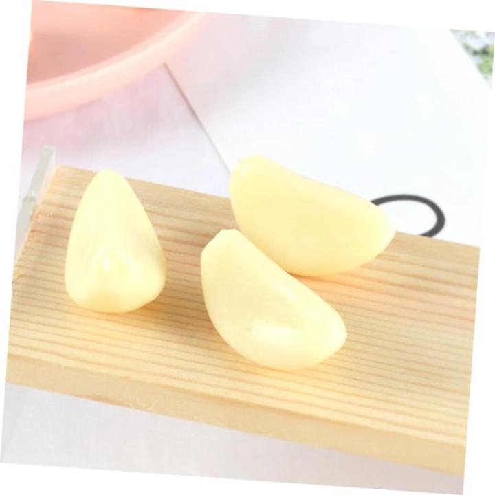 1 Satz 1 Satz Künstlicher Knoblauch Realistisches Gemüse Knoblauchflocken Modell Gemüsedekor Gefälschtes Gemüse Foto Requisiten Künstliches Gemüse Modell 12 Stück