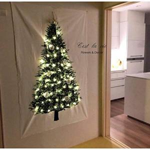 Xmas Tree Tapestry met LED Star Light Merry Christmas Achtergrond Muur Opknoping Art Tapestries voor Fotografie Deken Festival Decor (Klein)