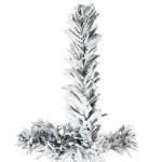 Künstlicher Weihnachtsbaum Grün und Weiß 180 cm Höhe PVC-Material Halb-Weihnachtsbaum Platzsparend Wand Christbaum Innen- und Außenbereich Wirtschaftliche Weihnachtsdekoration
