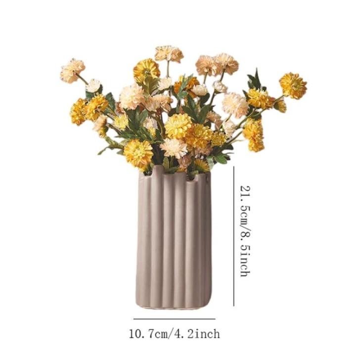 Kunstblumen Gefälschte Blumen mit Vase, Tischdekoration für Esszimmer, Blumenarrangements für Kaffeetischdekoration, Wohnkultur für jeden Anlass