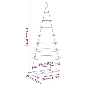 Metall-Weihnachtsbaum zum Dekorieren Schwarz 210 cm