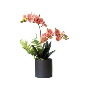 Kunstblumen Künstliche Orchideenblumen, gefälschte Phalaenopsis-Seidenorchideen in Töpfen, Bonsai-Pflanzen, Blumenarrangements für die Hochzeit zu Hause für jeden Anlass