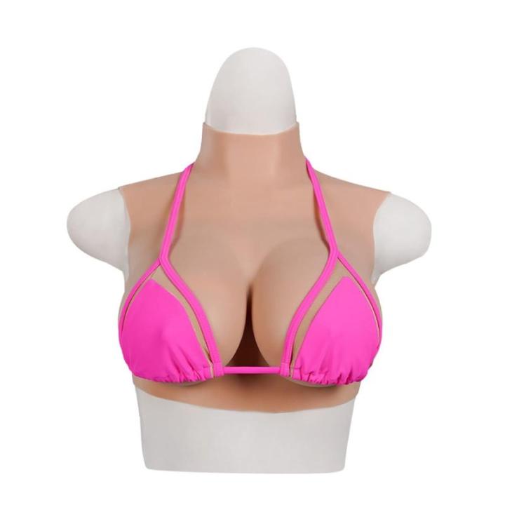 Kunstmatige borsten, siliconen, gevuld, Z cup, realistische huid, siliconen, borstplaten, gevuld met siliconen, voor crossdressers, transgenders, cosplay, drag queen, 1 bruining