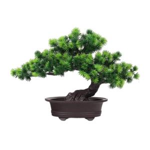 Kunstblumen Künstlicher Bonsai-Baum, Kiefern-Bonsai-Pflanze, Bonsai-Baum-Fälschungspflanze, für Zuhause, Büro/Hof, Desktop-Display, Zen-Garten-Dekor für jeden Anlass