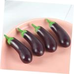 1 Satz Simulation Aubergine Miniatur Aubergine Heimdekoration Dekoratives Auberginenmodell Hausmodell-Dekoration Schöne Mini-hausdekoration Dekorative Mini-hausdekoration 4 Stück