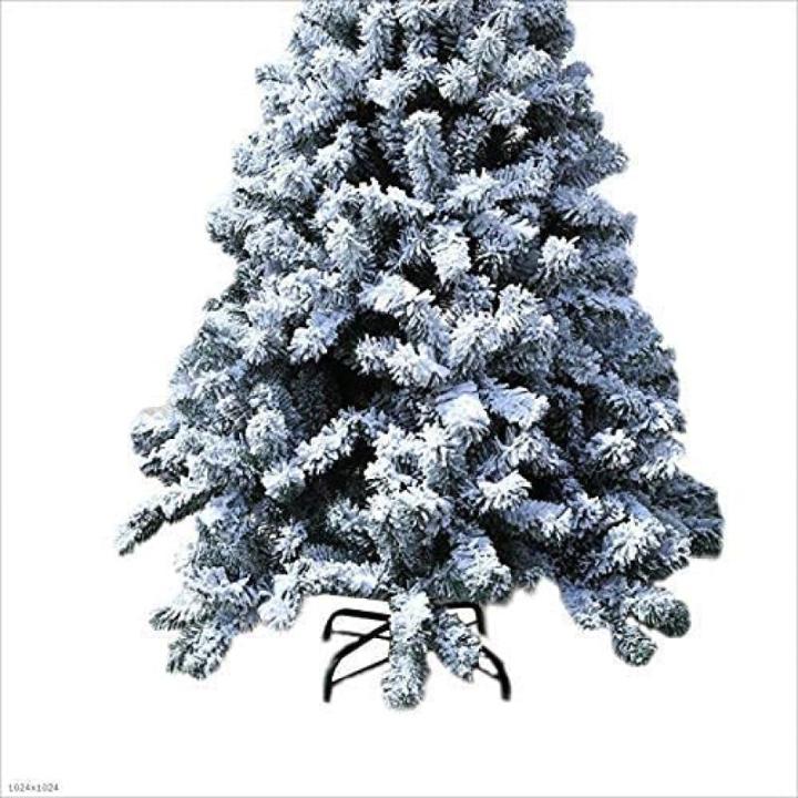 Weihnachtsbaum 4/5/6/7 / 8ft Weihnachtsbaum Schnee beflockt künstliche Kiefer mit reißverschluss Weihnachtsbaum Simulation Schnee zeder skulptur Dekoration mit metallständer