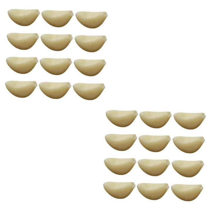 24 STK Simulierter Knoblauch Modell Mit Künstlichen Knoblauchflocken Falsches Gemüsedekor Gefälschter Knoblauch Gefälschte Gemüsestütze Elefantenknoblauch Knoblauchflocken Pr